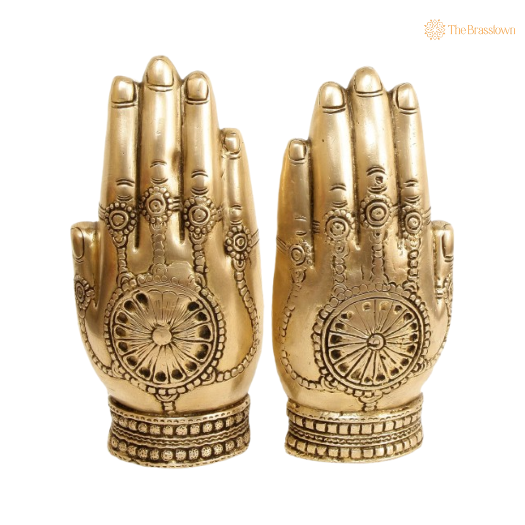Brass Lakshmi Ganesha Handcrafted Pair 7 Inch