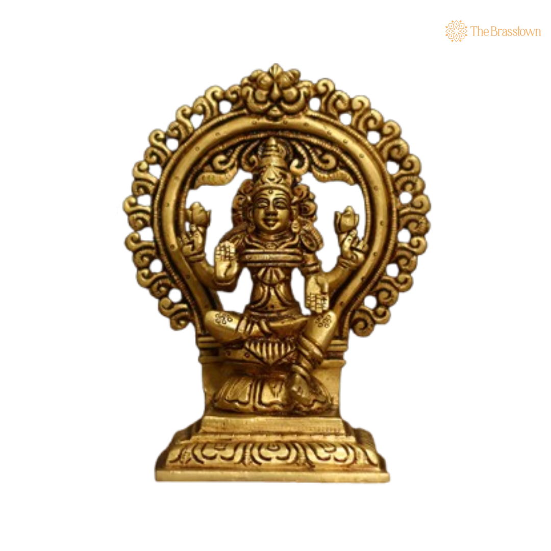 Brass Lakshmi Ganesha Statue Set 6.5 Inch