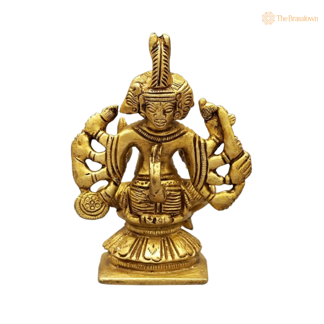Brass Lord Hanuman Idol – The Protector of Strength and Devotion 3 Inch