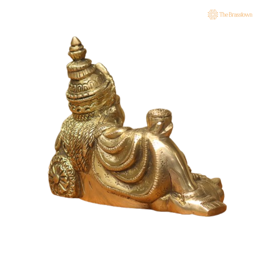 Brass Lord Kuber Idol – The Divine Treasurer of Wealth and Prosperity 6 Inch