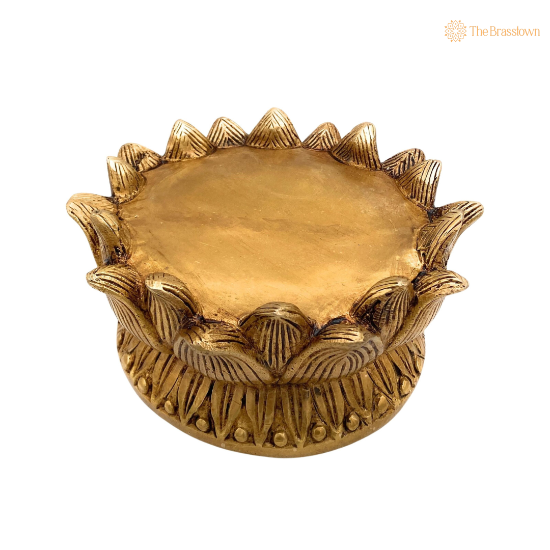 Brass Lotus Base – A Symbol of Purity and Serenity 3 Inch
