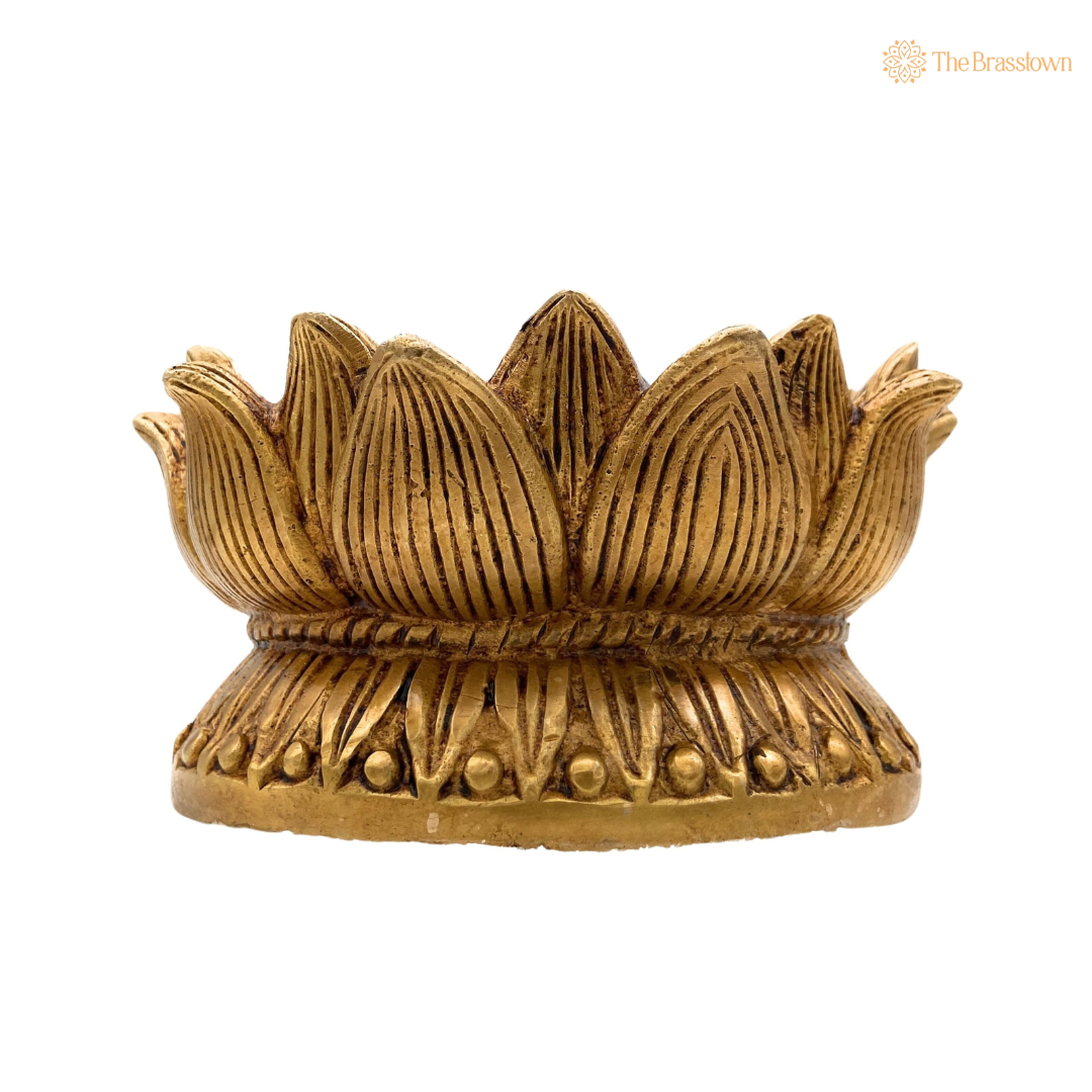Brass Lotus Base – A Symbol of Purity and Serenity 3 Inch