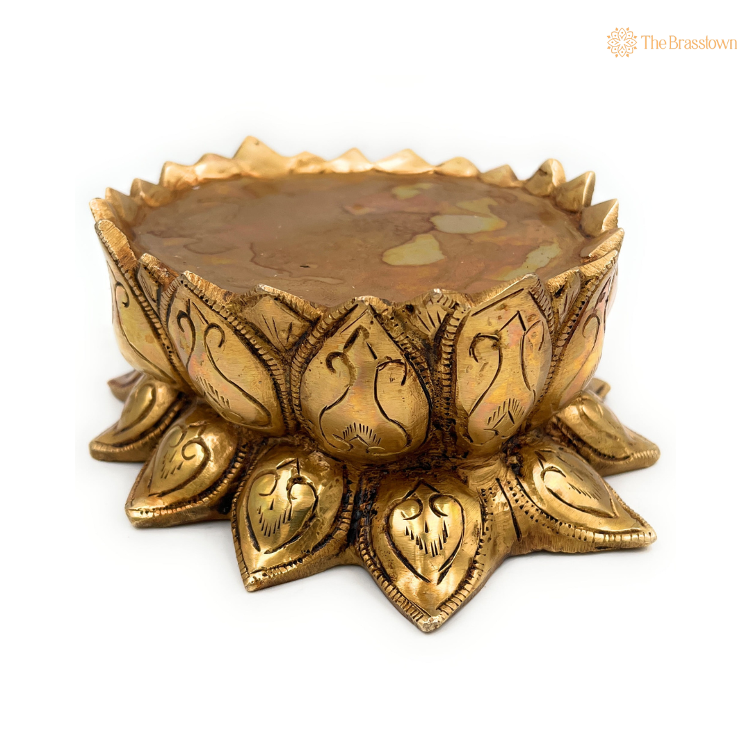 Brass Lotus Design Bowl 2.5 Inch