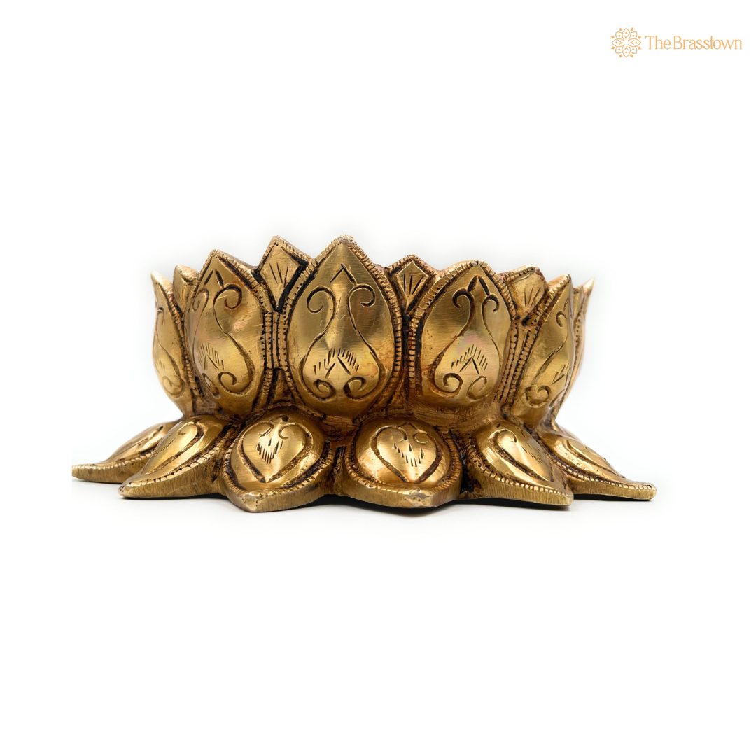 Brass Lotus Design Bowl 2.5 Inch