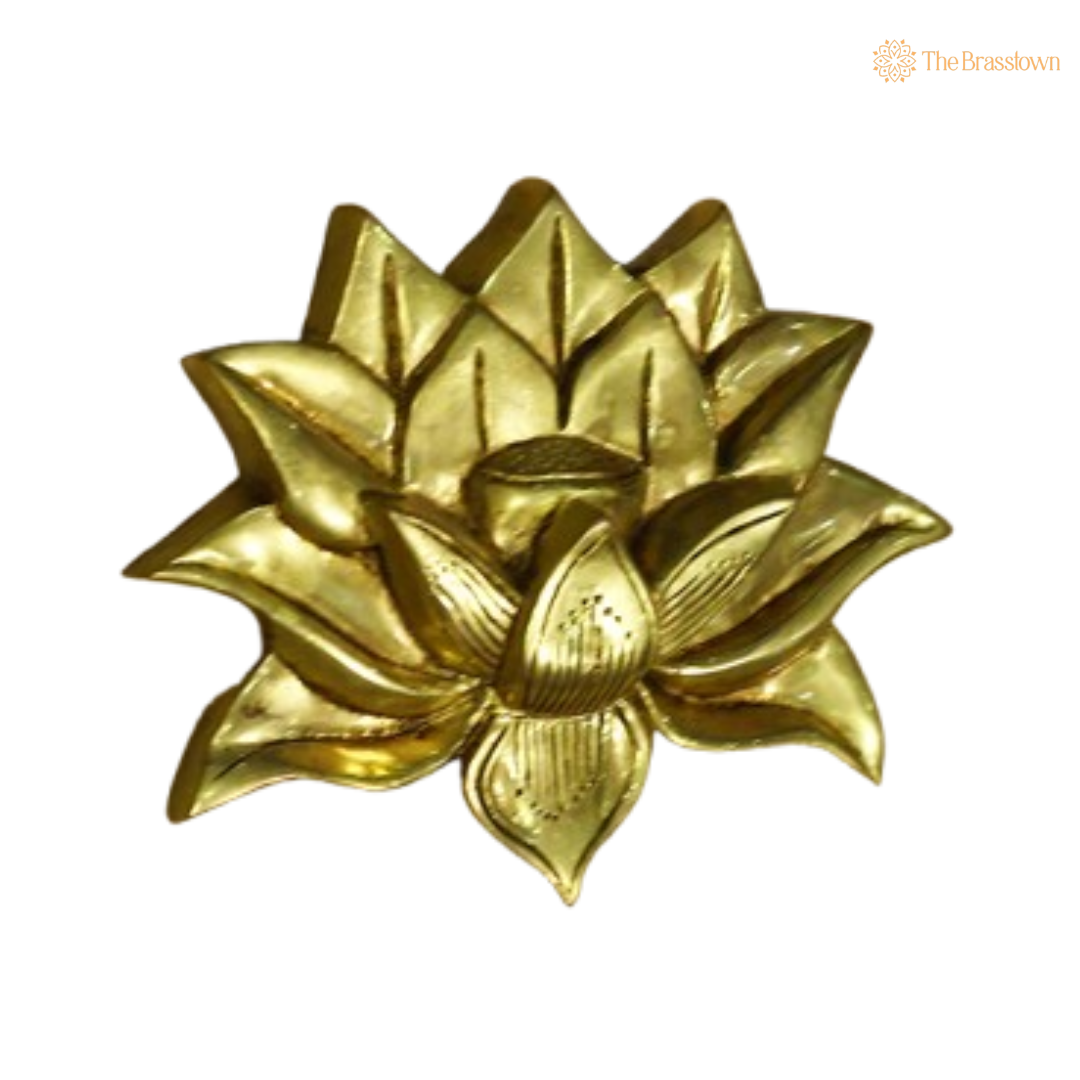 Brass Lotus Wall Decor – A Symbol of Purity and Enlightenment 6.7 Inch