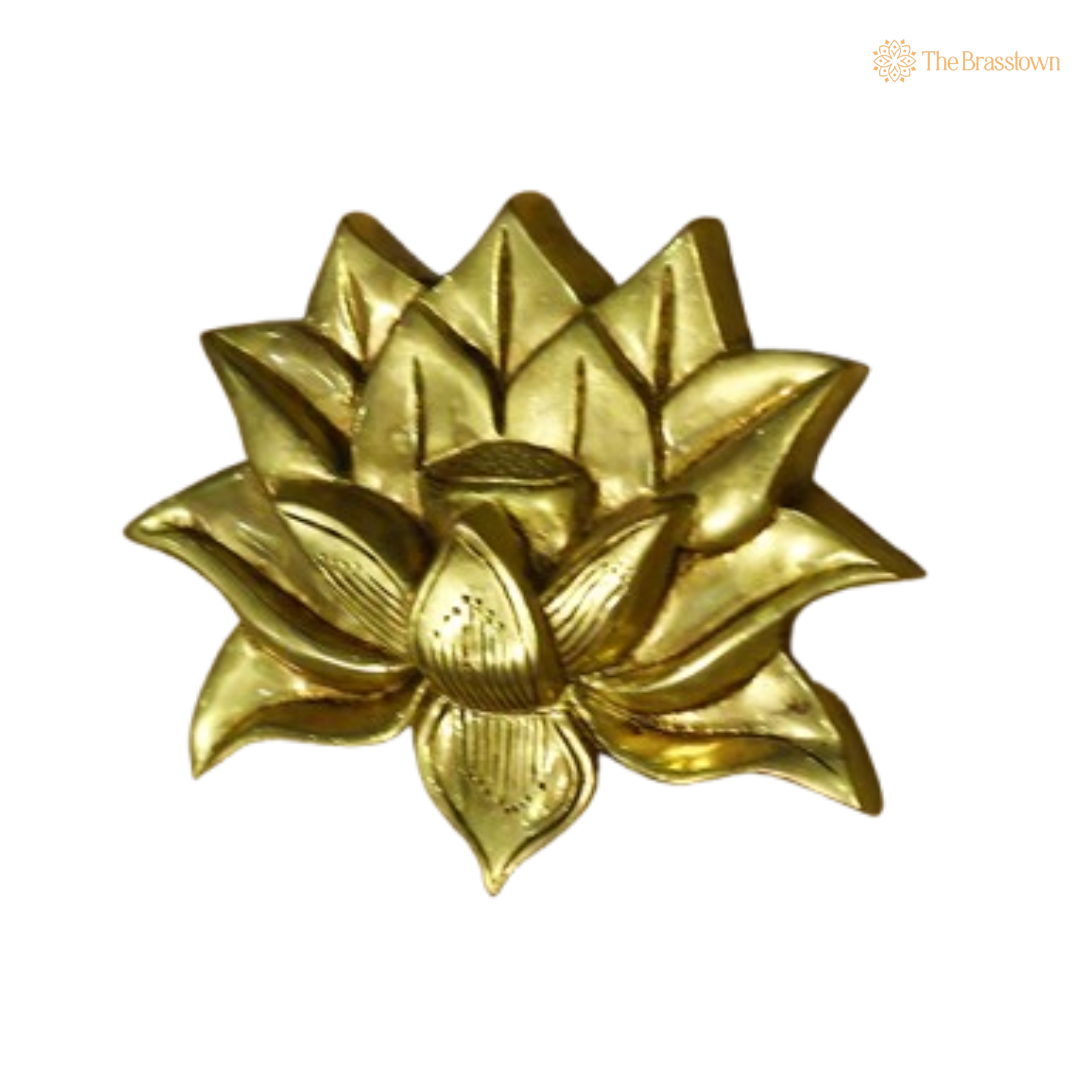 Brass Lotus Wall Decor – A Symbol of Purity and Enlightenment 6.7 Inch