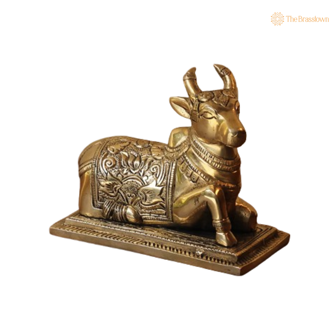 Brass Nandi Idol 4 Inch