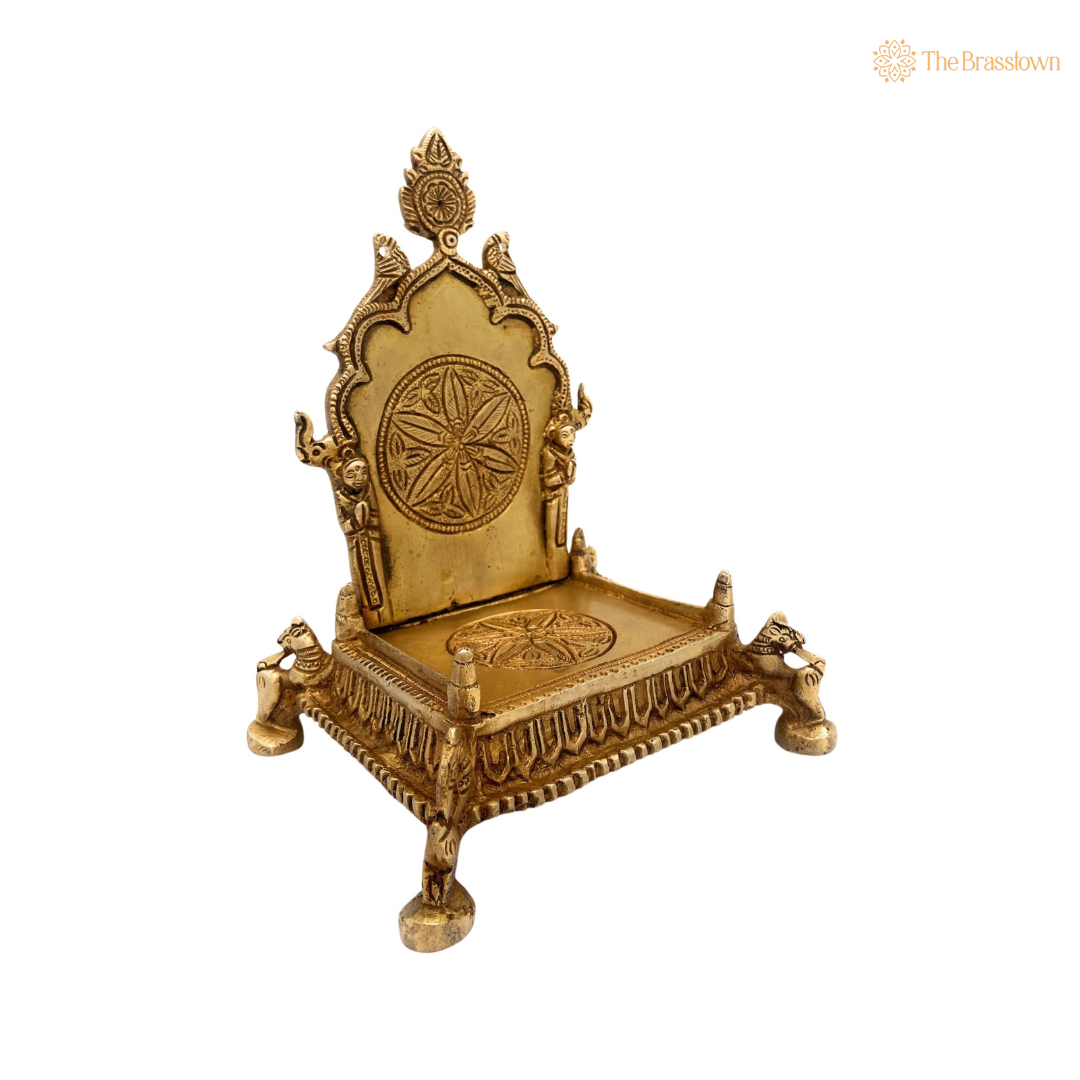 Brass Royal Throne for Idols 8 Inch