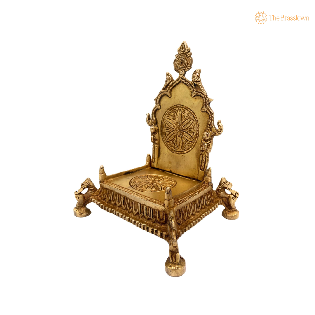 Brass Royal Throne for Idols 8 Inch