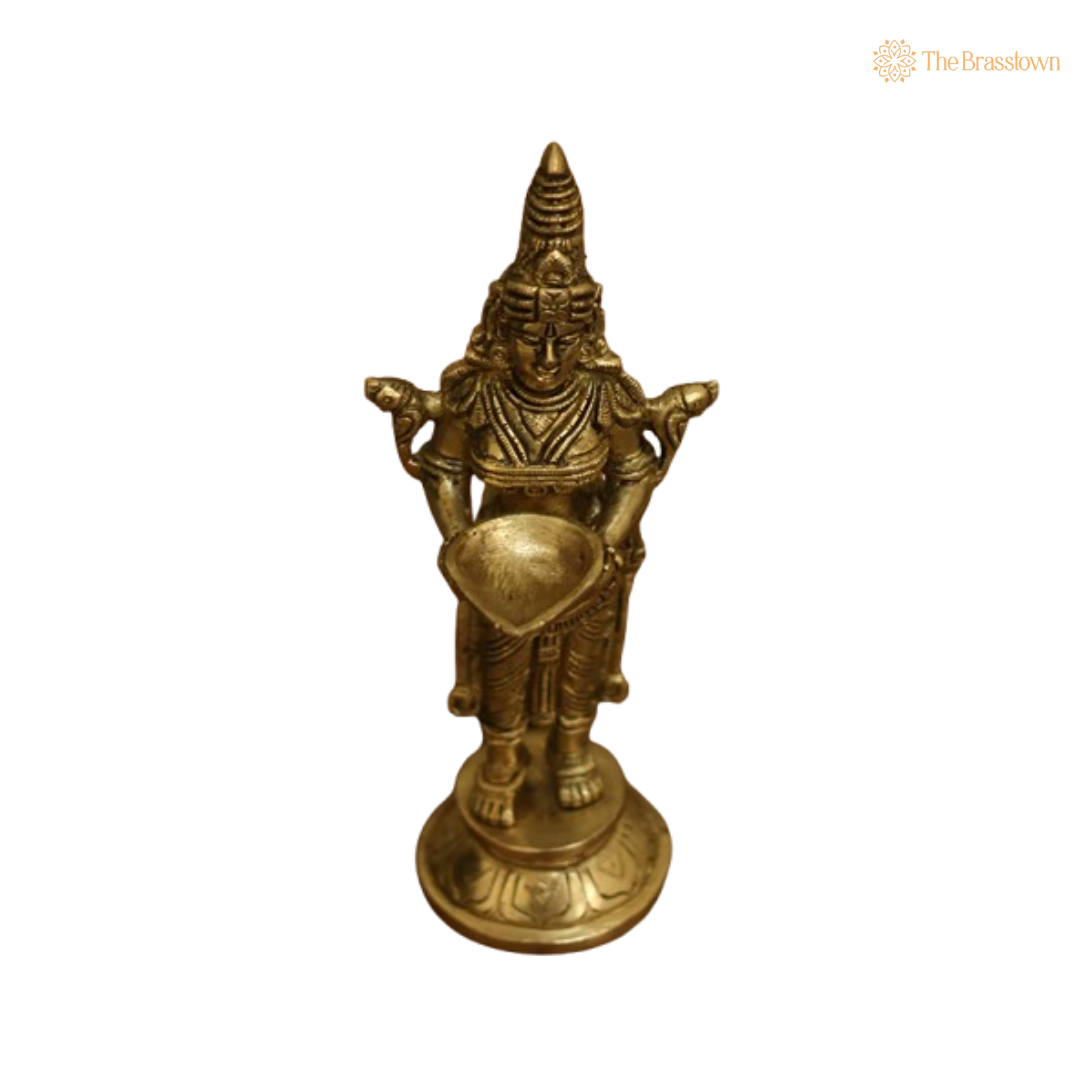 Brass Standing Deepalakshmi Figurine 9 Inch