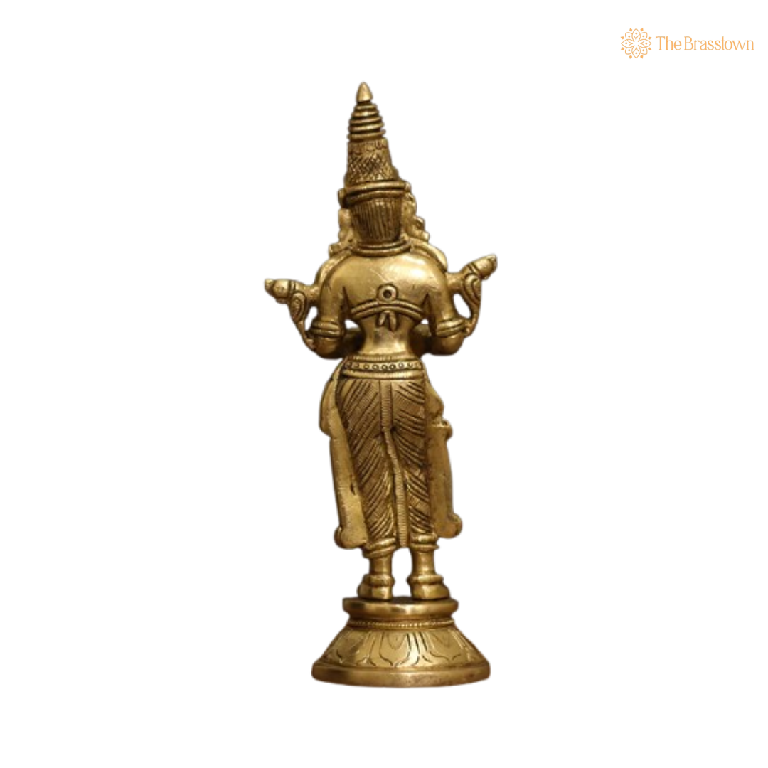 Brass Standing Deepalakshmi Figurine 9 Inch