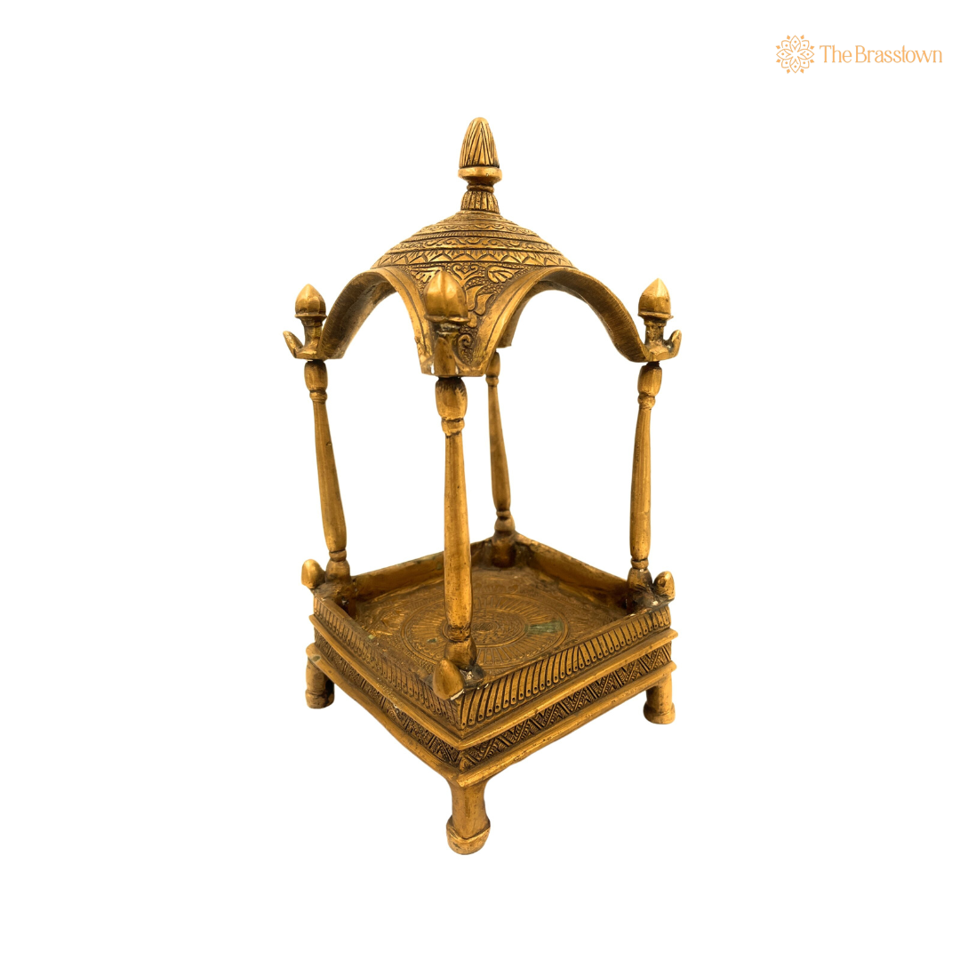 Brass Temple for Deity Idol – A Sacred Abode for Your Home 11.5 Inch