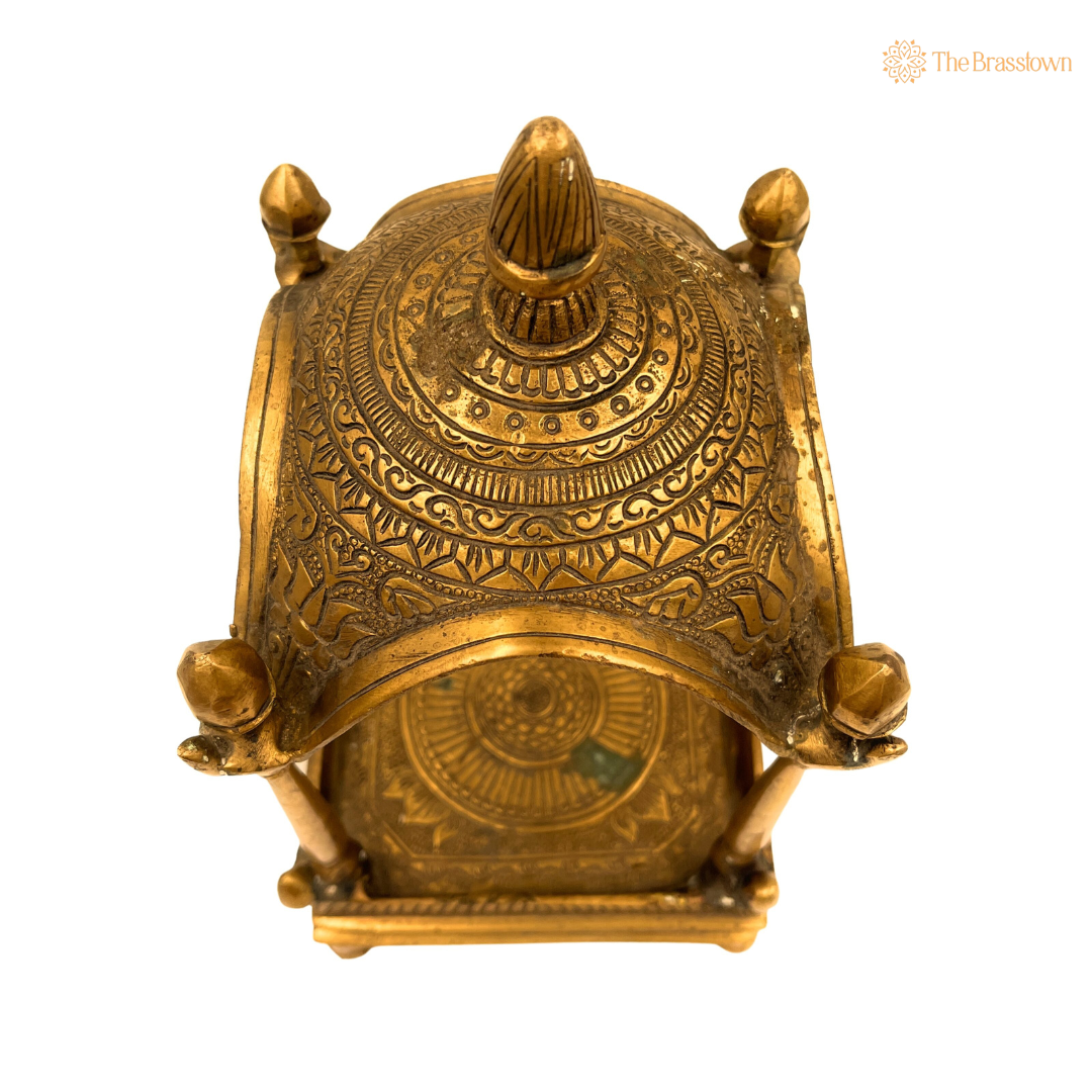 Brass Temple for Deity Idol – A Sacred Abode for Your Home 11.5 Inch
