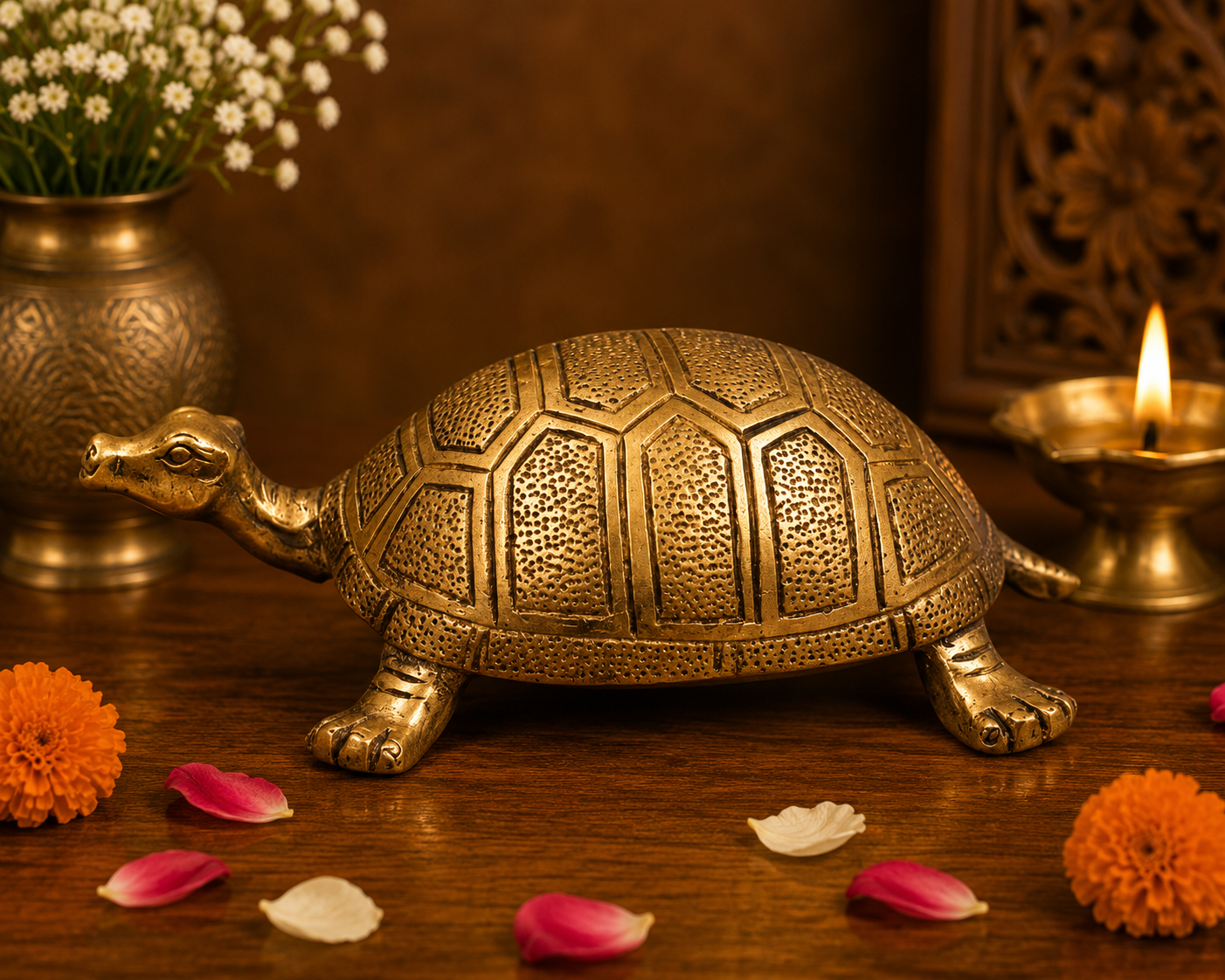 Handcrafted Brass Tortoise 2.5 Inch