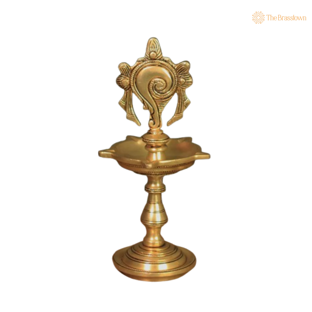 Classic Brass Twin Diya Set 9 Inch