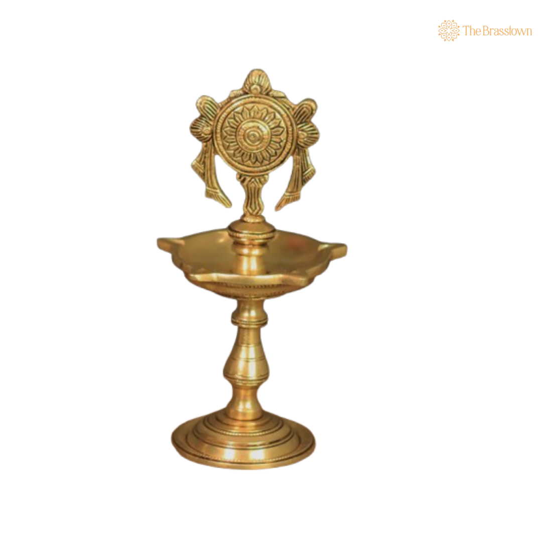 Classic Brass Twin Diya Set 9 Inch