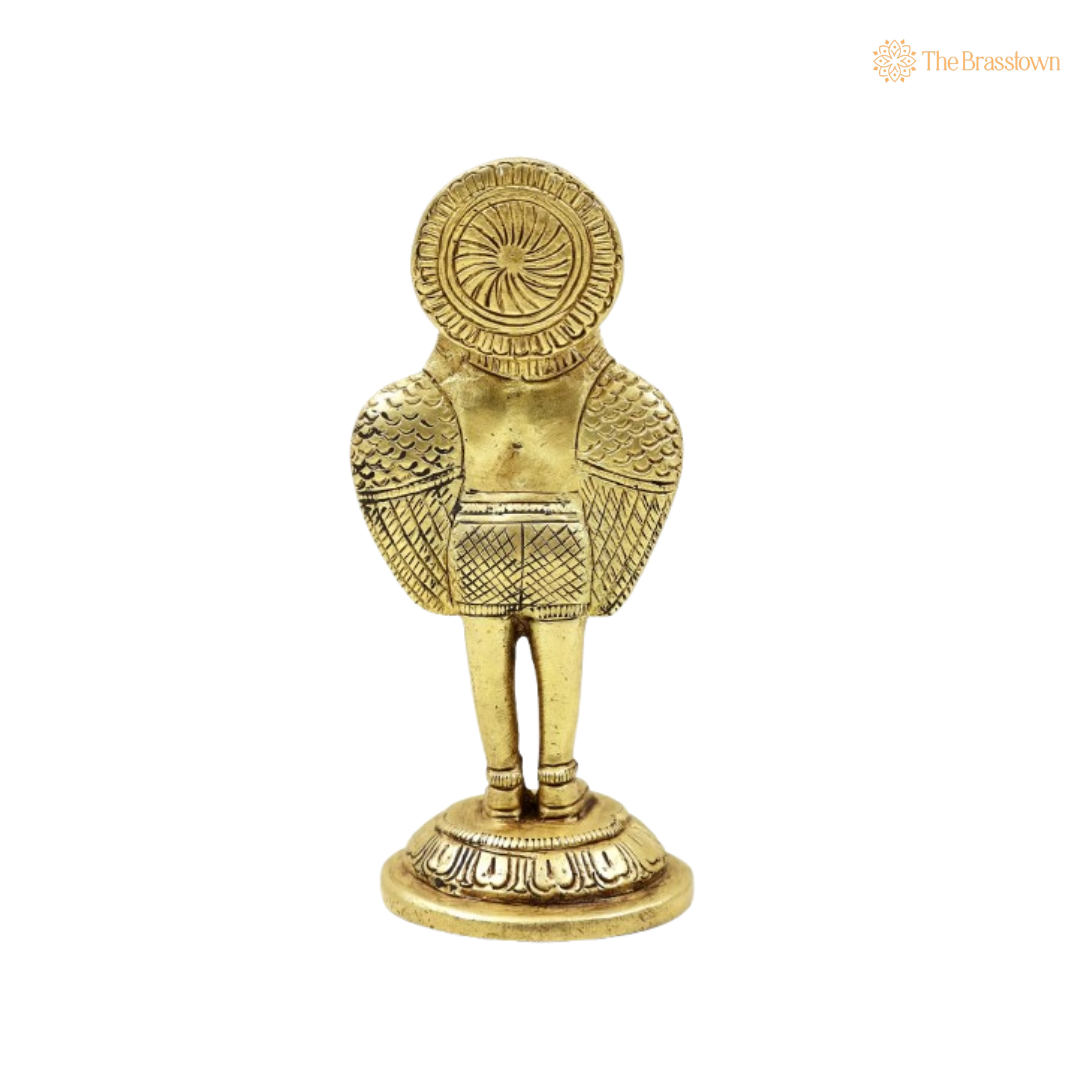 Divine Brass Garuda Idol – Symbol of Devotion & Strength 4 Inch