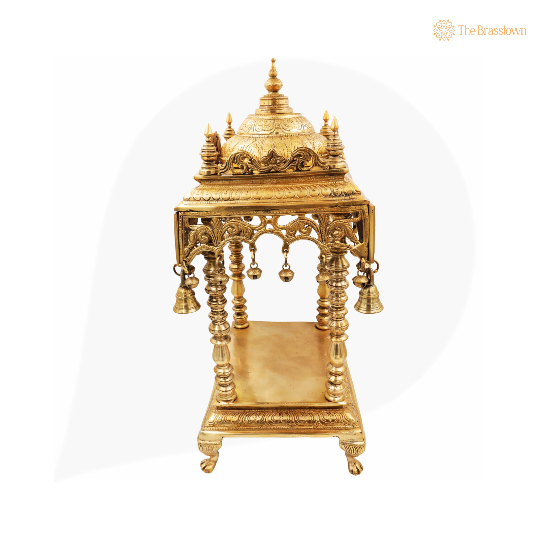 Grand Brass Temple Mandap 21 Inch