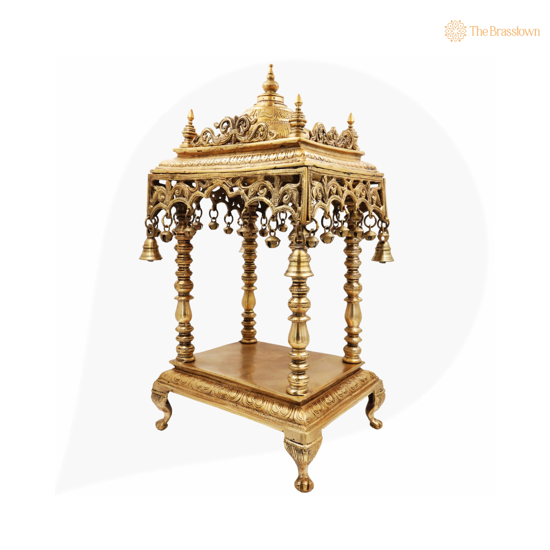 Grand Brass Temple Mandap 21 Inch