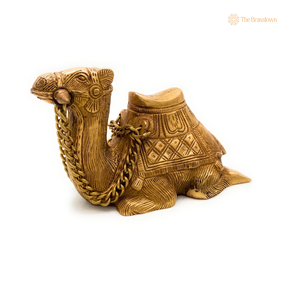 Handcrafted Brass Camel Decorative Box 4 Inch