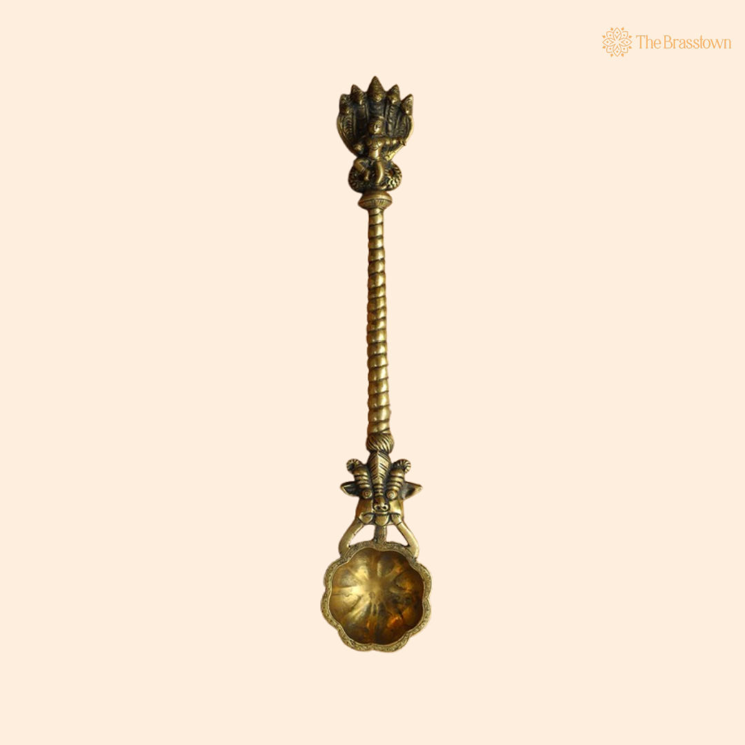 Handcrafted Brass Decorative Spoon 18 Inch
