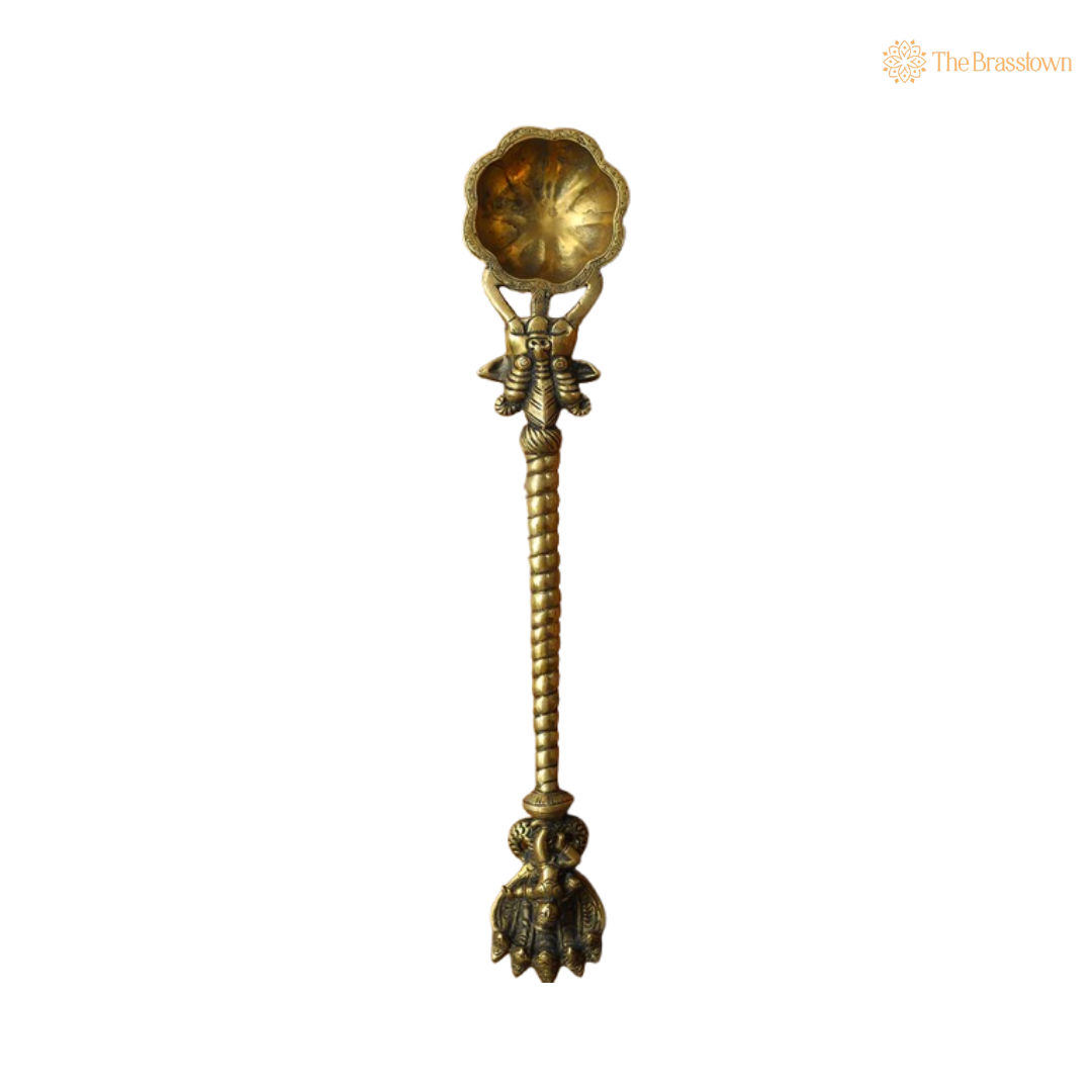 Handcrafted Brass Decorative Spoon 18 Inch