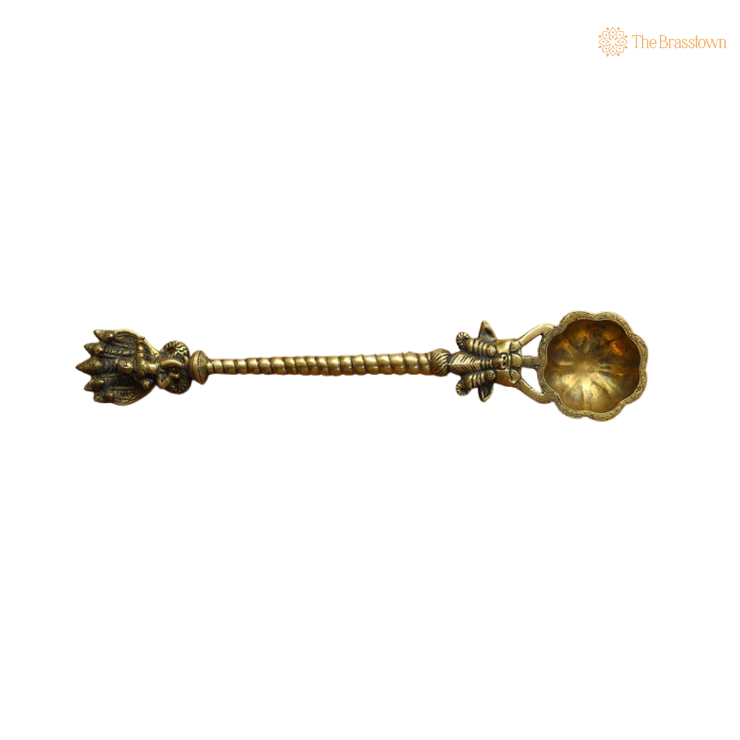 Handcrafted Brass Decorative Spoon 18 Inch