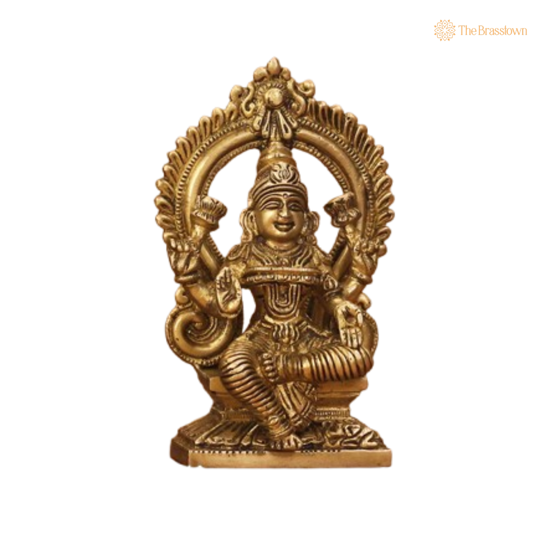 Handcrafted Brass Ganesha and Lakshmi Set 6 Inch