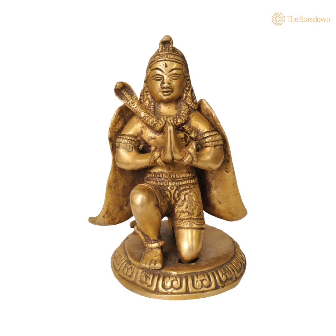 Handcrafted Brass Garuda Idol – The Divine Guardian 6 Inch