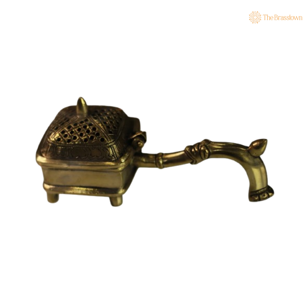 Handcrafted Brass Incense Burner (Dhoop Dani) 3 Inch