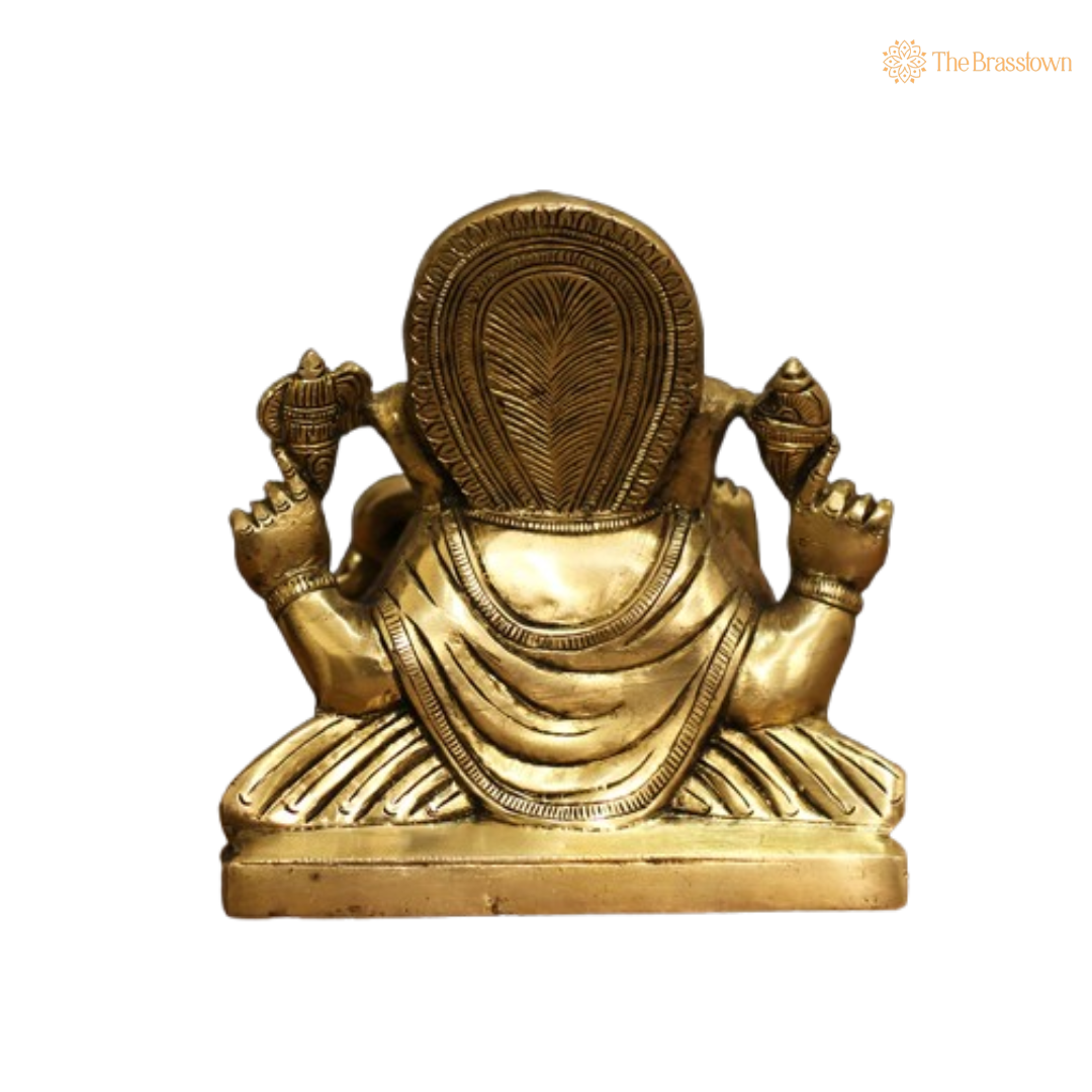 Handcrafted Brass Lord Ganesha Statue 6.25 Inch