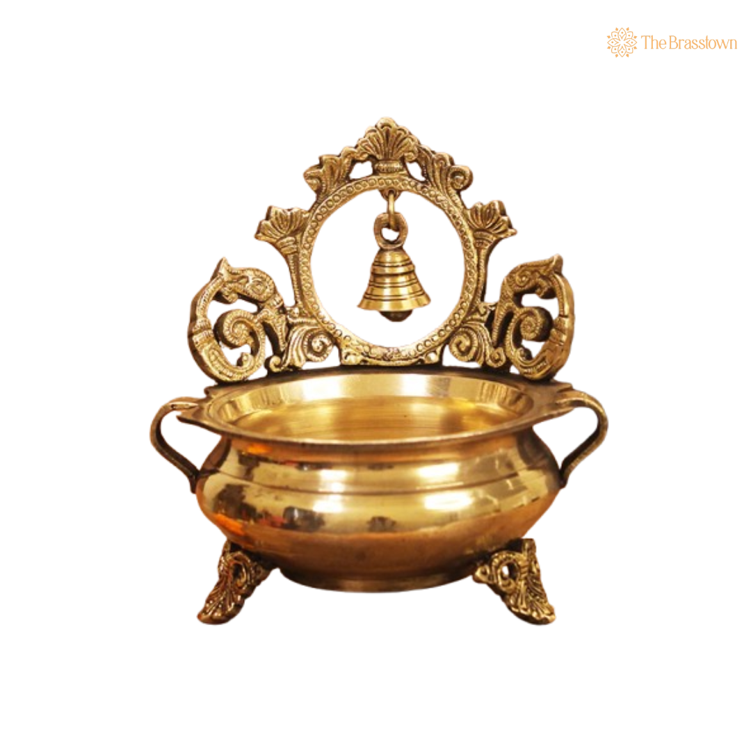 Handcrafted Brass Temple Bell Uruli 7 Inch