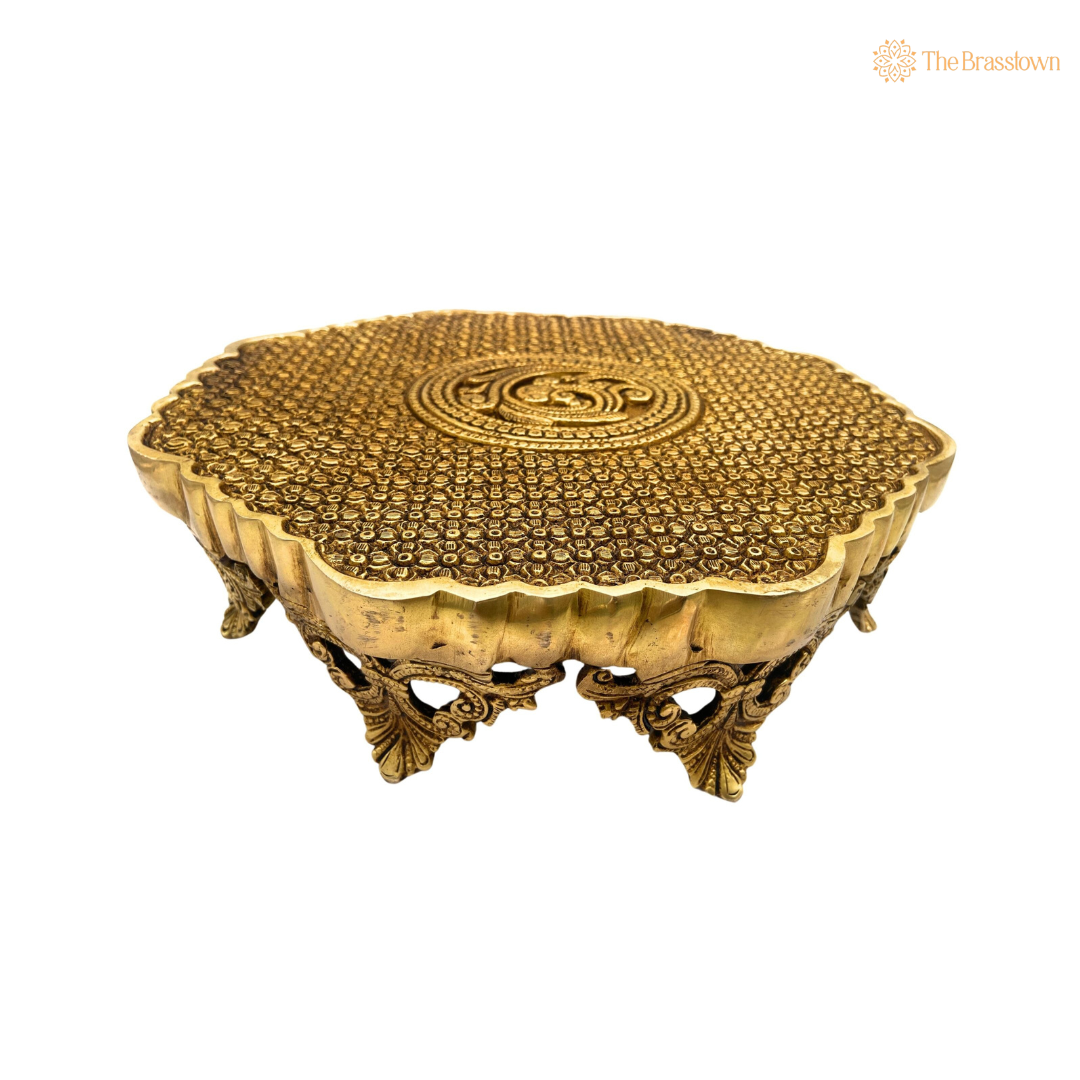 Intricately Designed Brass Pedestal – A Timeless Decorative Treasure 3.5 Inch