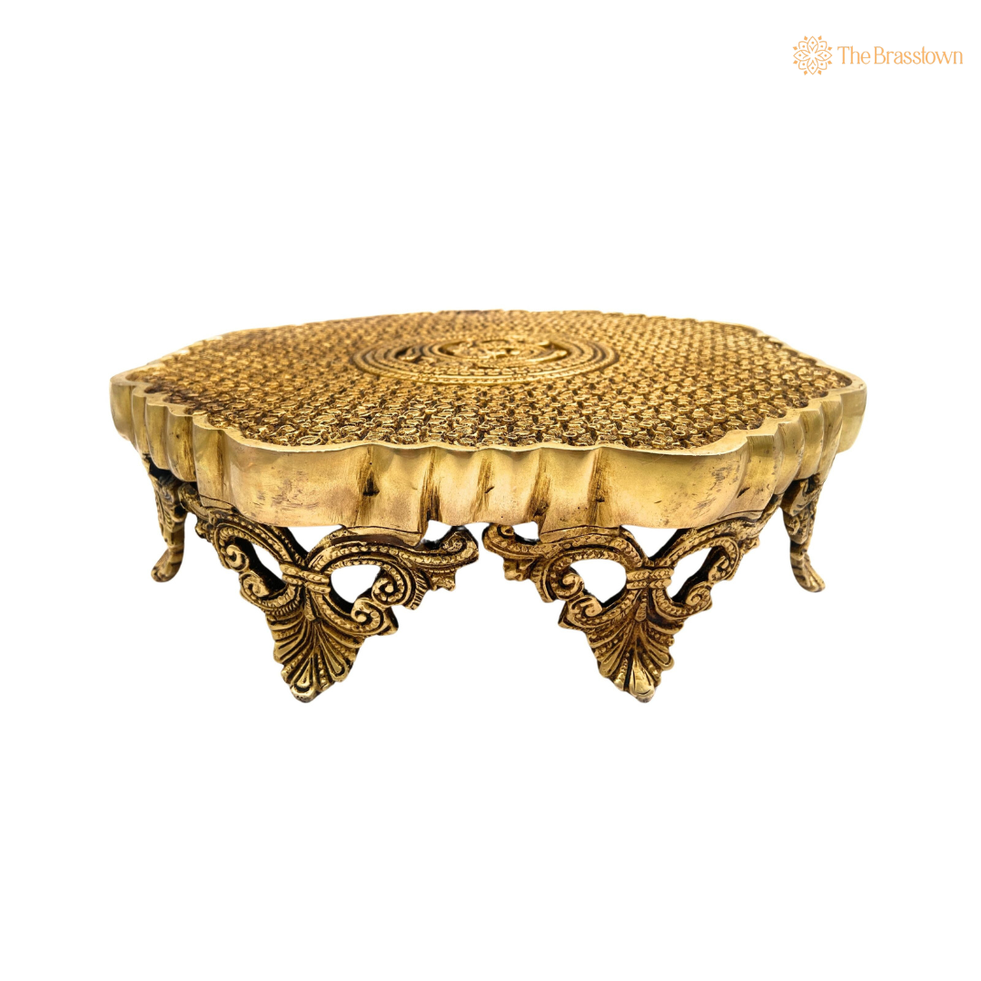 Intricately Designed Brass Pedestal – A Timeless Decorative Treasure 3.5 Inch