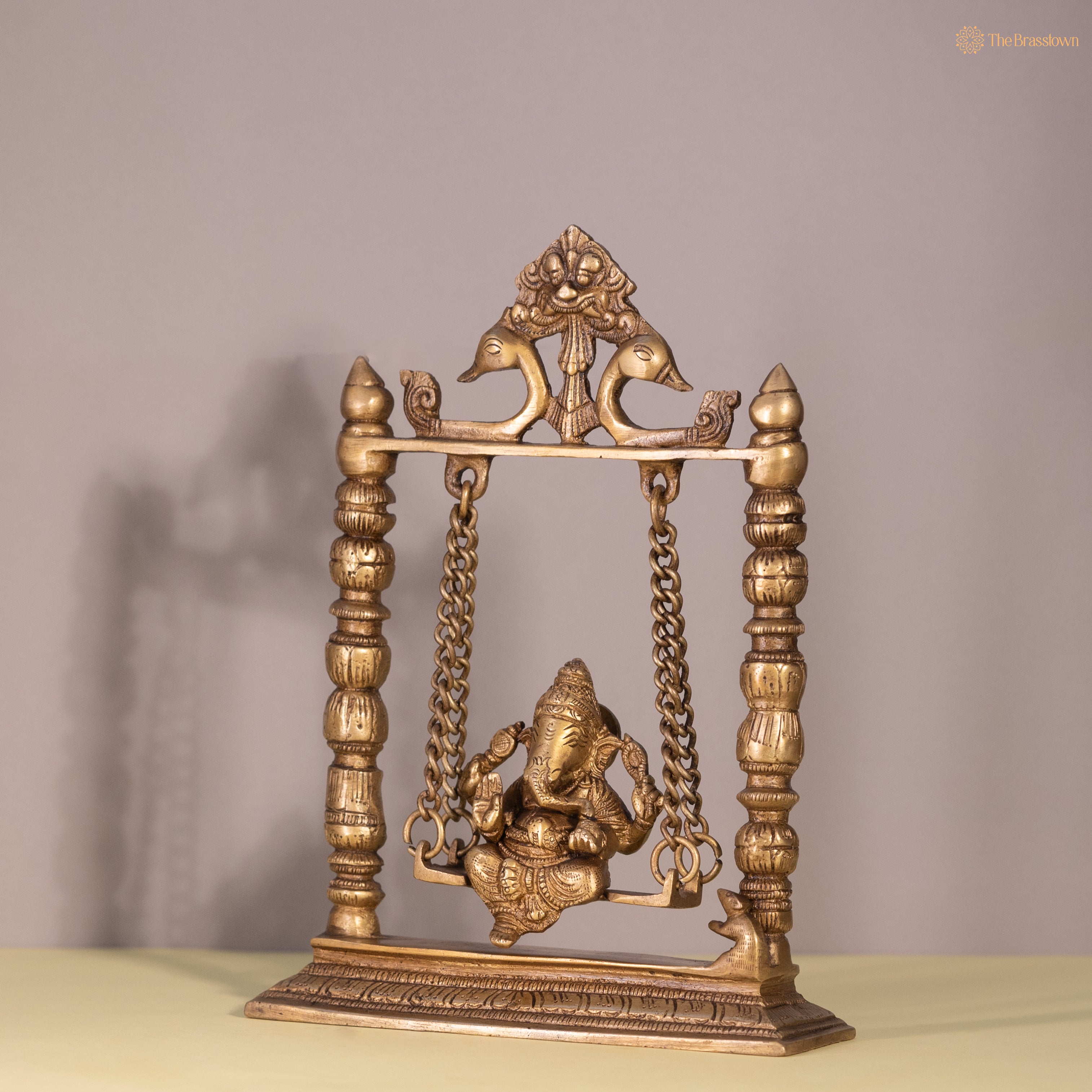 Brass Lord Ganesha on Swing