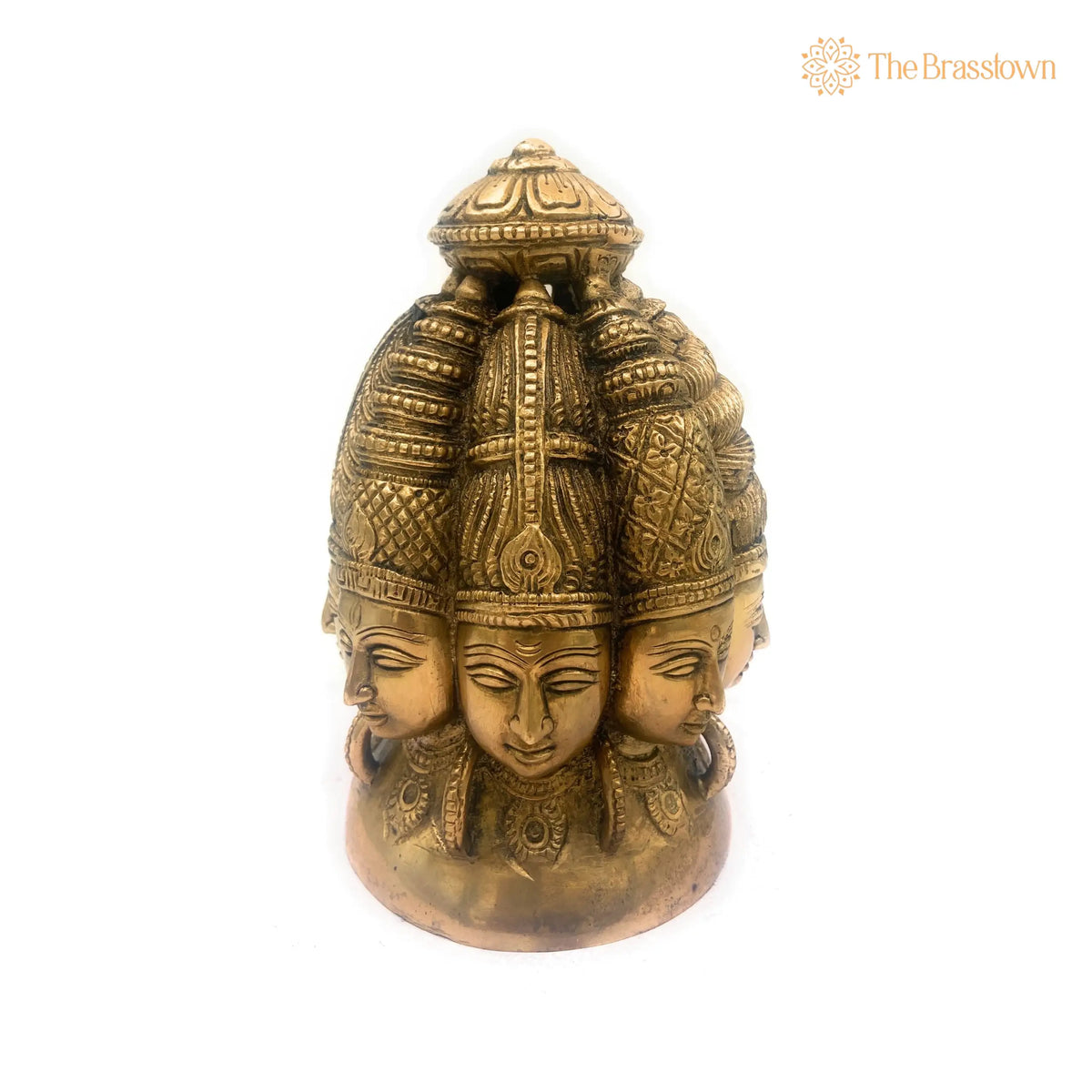 Brass Multi Face Brahma Head – Handcrafted Lord Brahma Face, Brahma Face, Brahma Ji, Brass Brahma Statue for Home Décor & Gifting 8 Inch 3