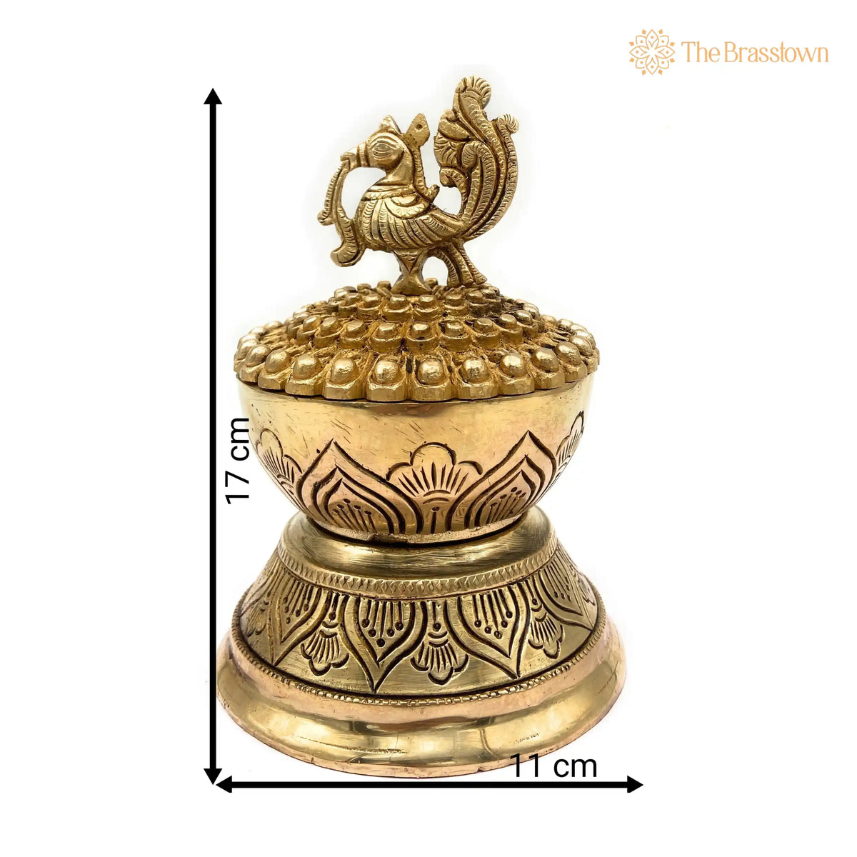 Brass Dhoop Dani – Handcrafted Peetal Sambrani Burner, Pital Agarbatti Stand, Pittal Dhoop Holder Idol, Traditional Indian Pooja Murti 7 Inch 3