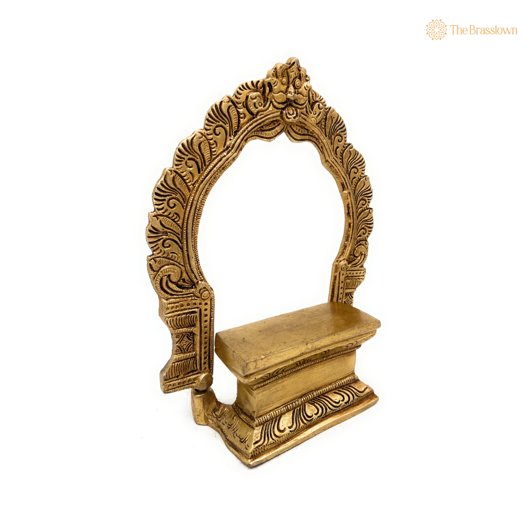 Ornate Brass Arch for Deity Display 8 Inch