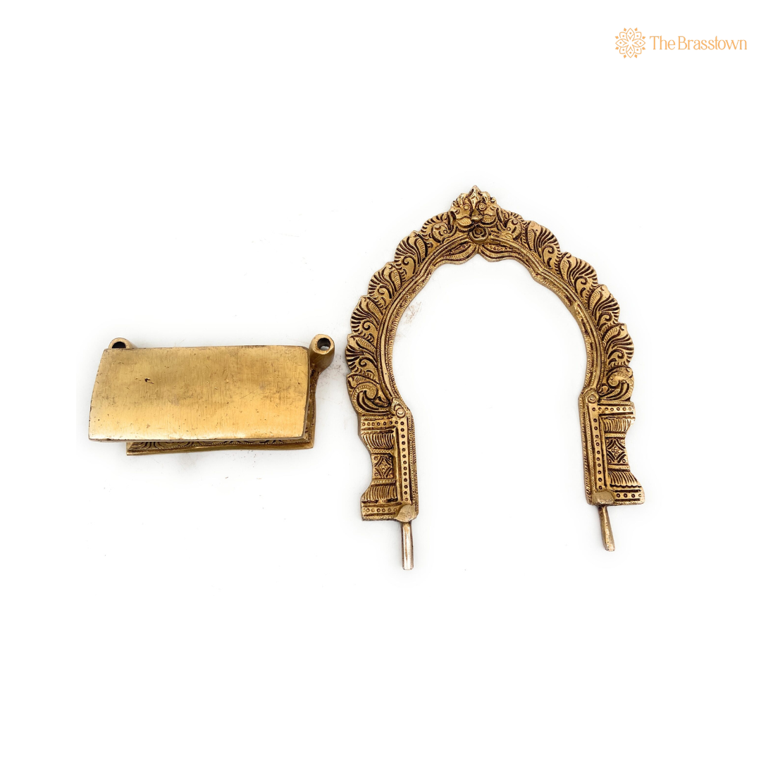 Ornate Brass Arch for Deity Display 8 Inch