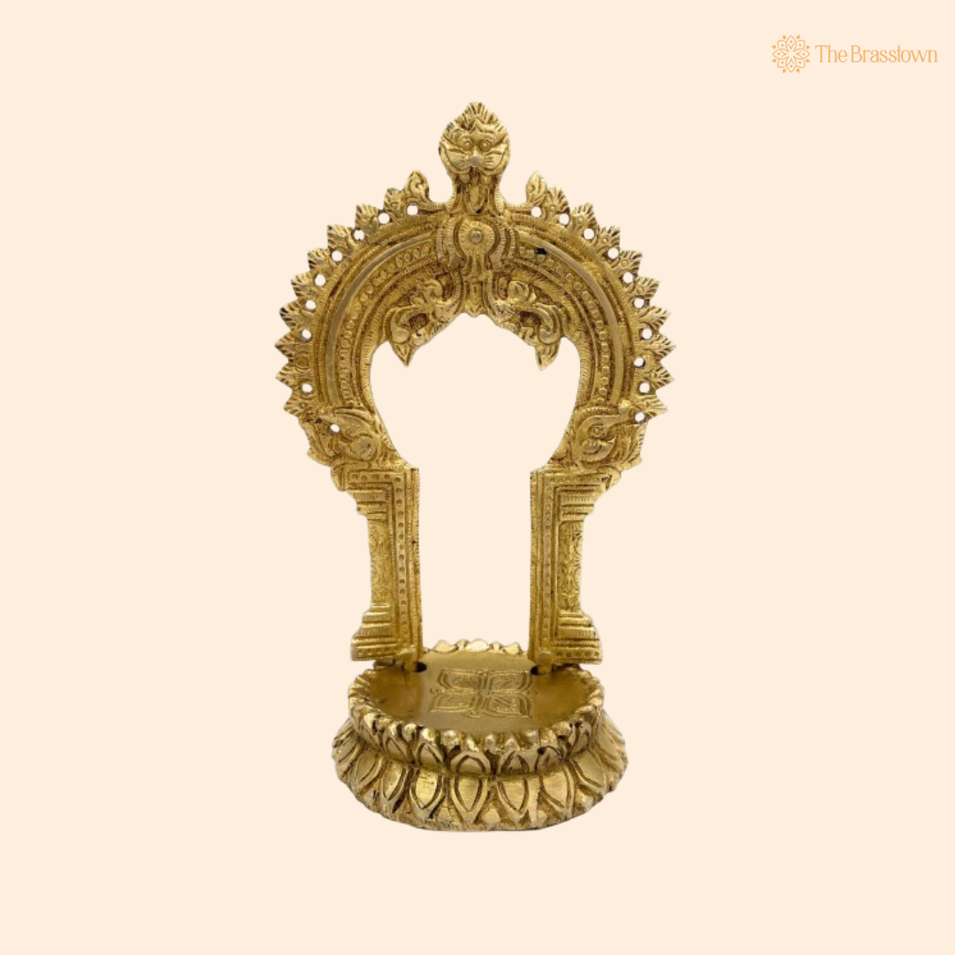 Ornate Brass Arch for Deity Idol 8 Inch