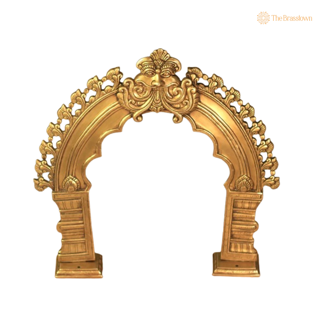 Ornate Brass Temple Arch Frame 18 Inch