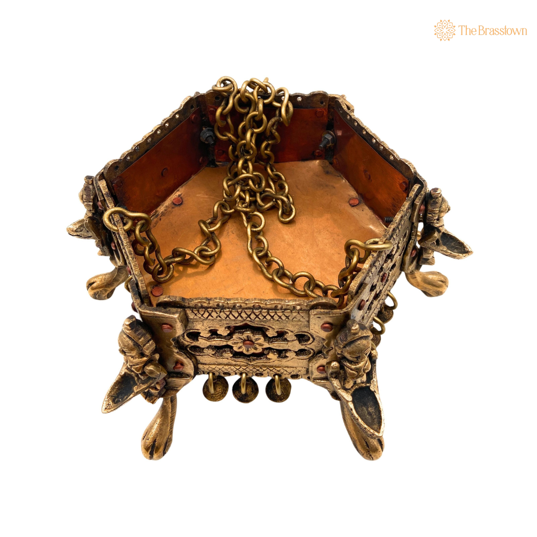 Regal Brass Elephant Adornment – A Symbol of Royal Grandeur 6 Inch