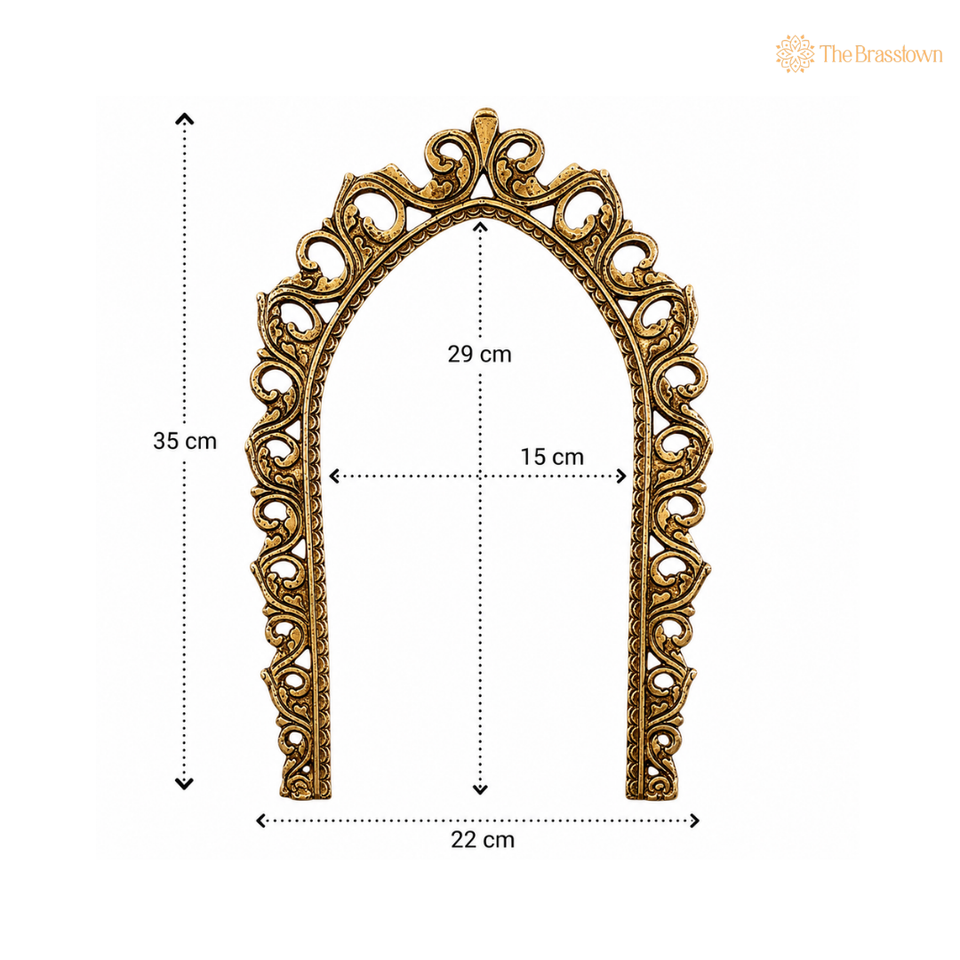 Elegant Antique Brass Arch Frame 14 Inch