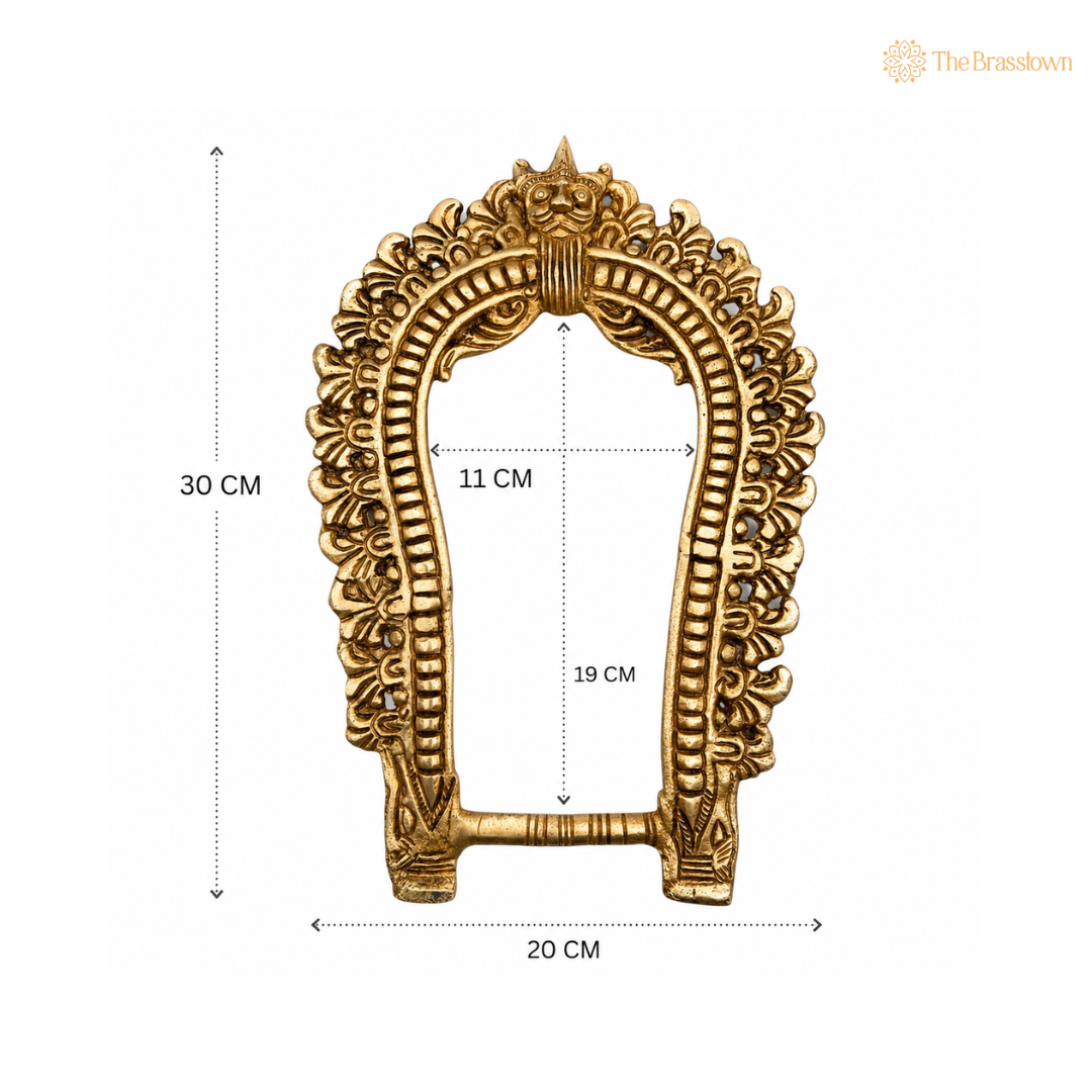 Traditional Brass Temple Arch Frame 12 Inch
