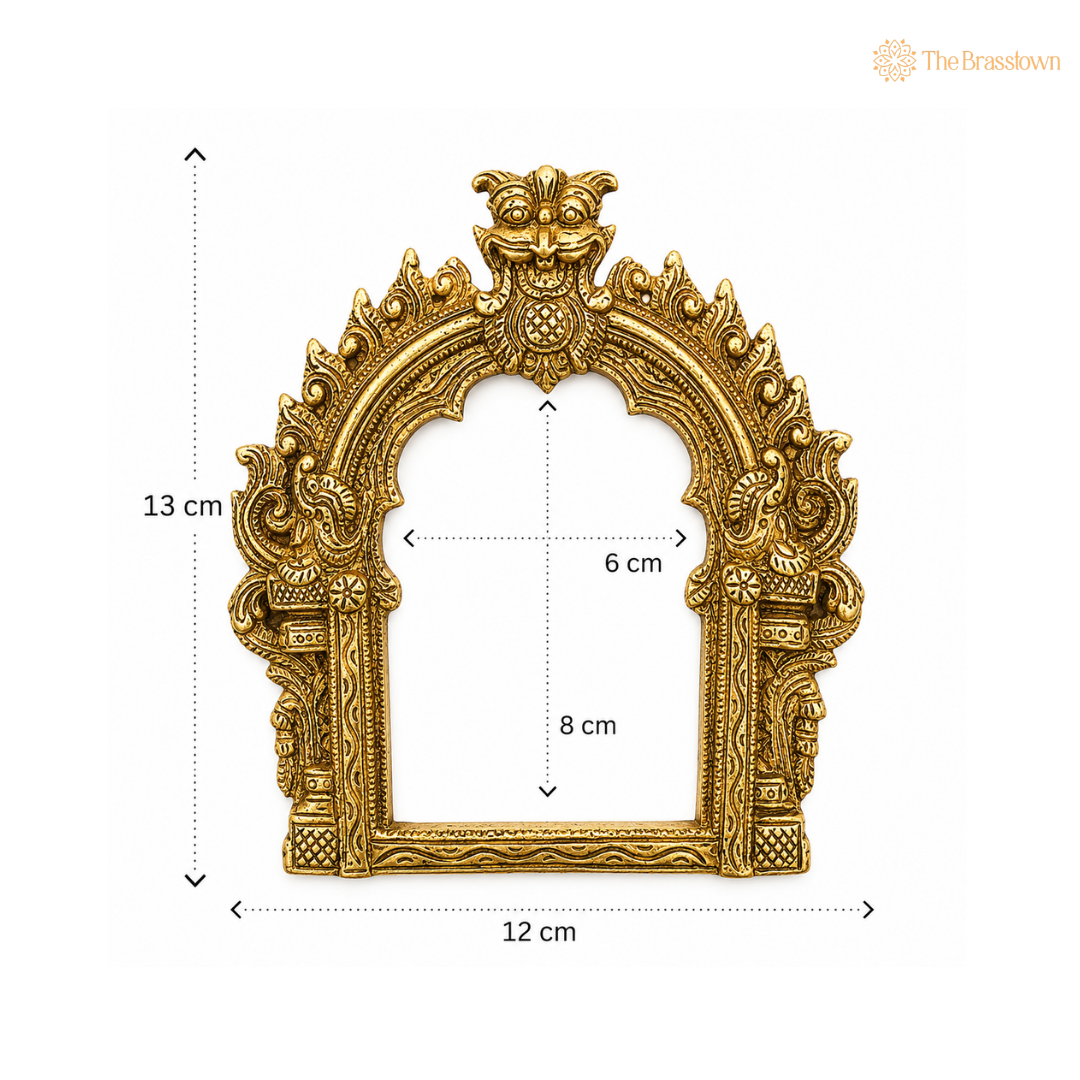Traditional Brass Ornamental Arch Frame 5 Inch