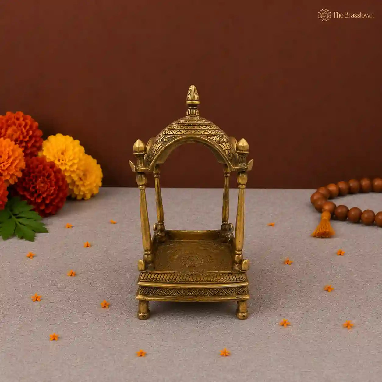 Brass Temple for Deity Idol – A Sacred Abode for Your Home 11.5 Inch