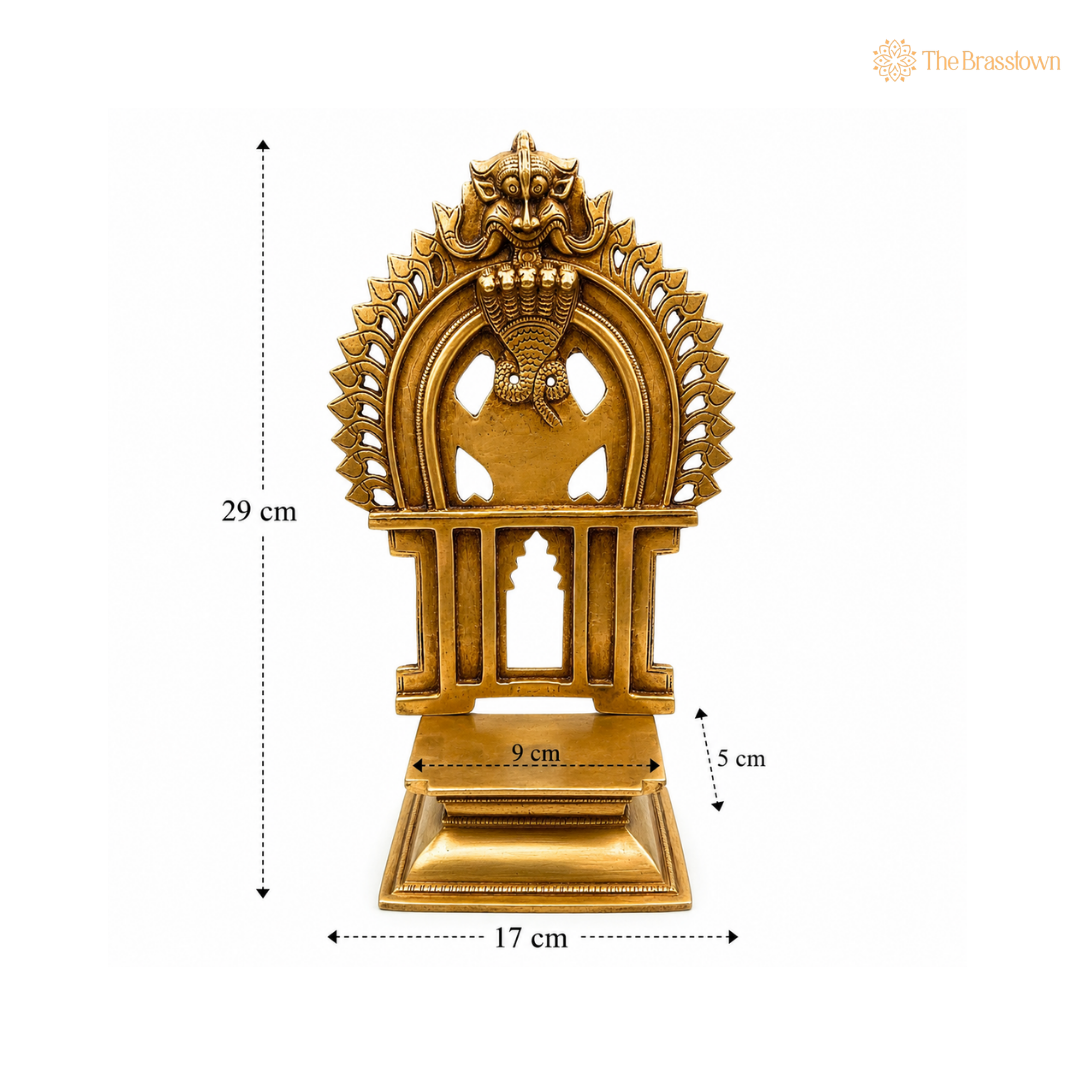 Traditional Brass Arch with Simha Mukha (Lion Face) Design 11.5 Inch