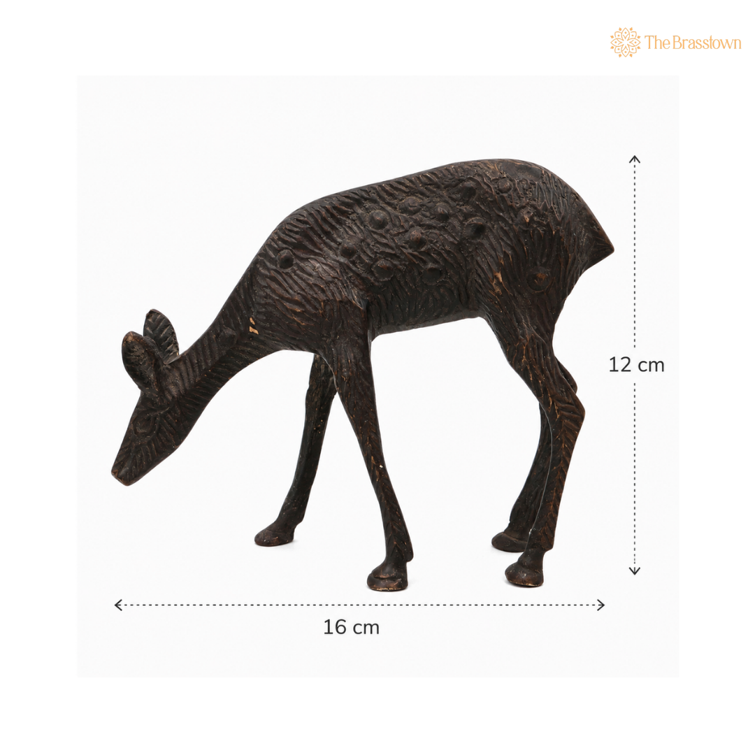 Brass Handcrafted Deer Idol (Blackbuck) β Decorative Deer Showpiece for Home, Office & Table DΓ©cor 4.5 Inch