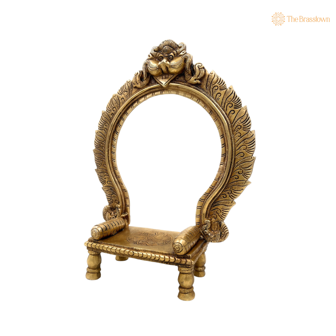 Traditional Brass Arch with Intricate Carvings 14.5 Inch