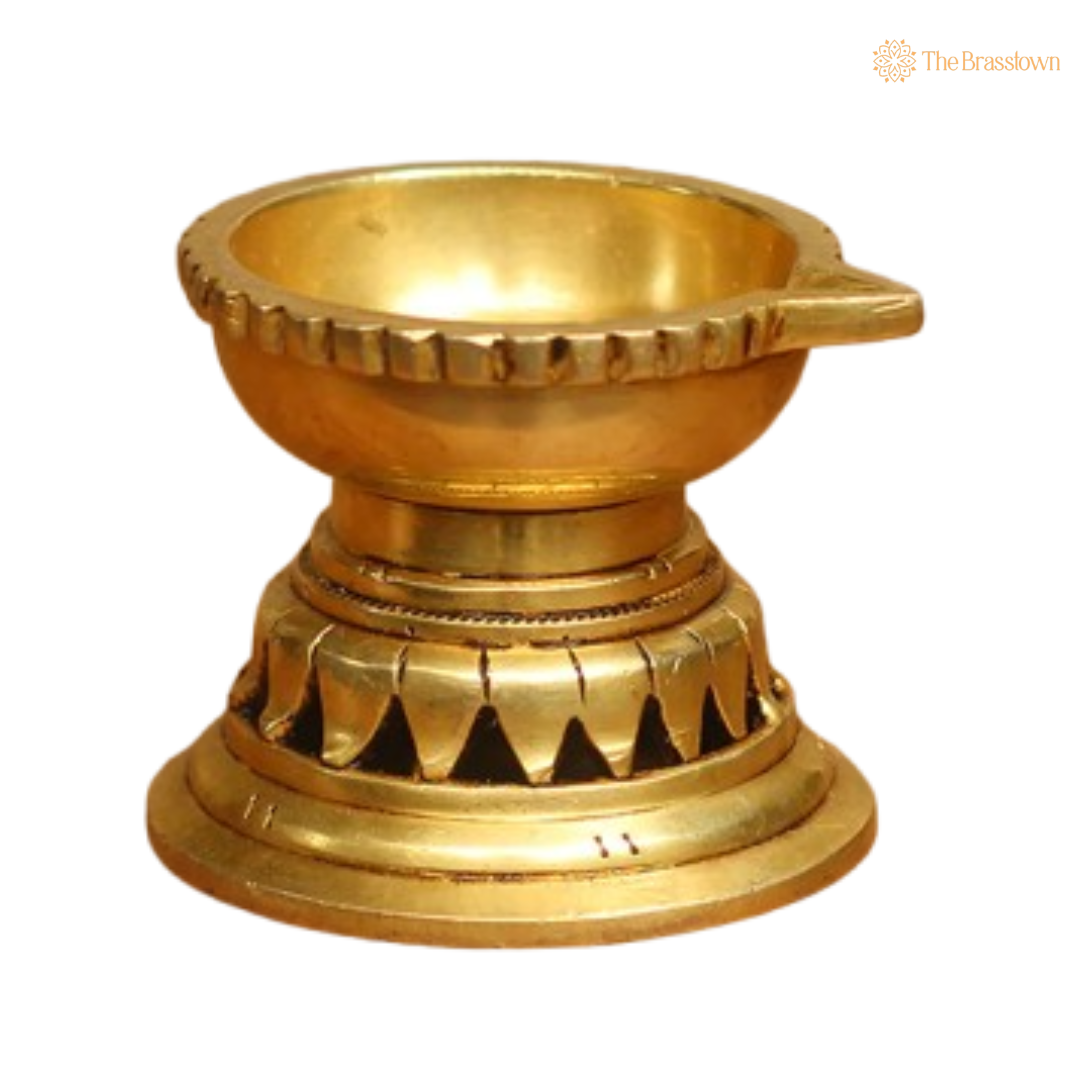 Traditional Brass Diya Lamp 2.5 Inch